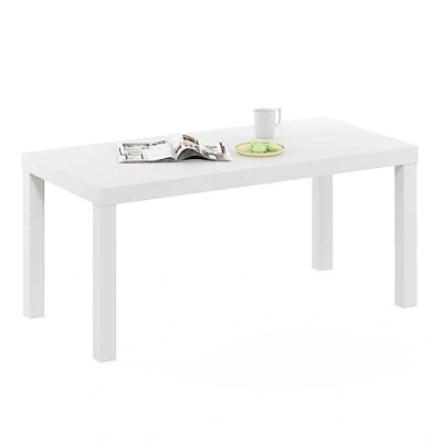 Abbildung von Furinno Classic Schlichter Couchtisch für Wohnzimmer, Holzwerkstoff, Weiß, 1 Pack