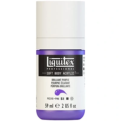Abbildung von Liquitex 1959590 Professional Acrylfarbe Soft Body Künstlerfarbe in cremiger deckender Konsistenz, hohe Pigmentierung, lichtecht &amp; alterungsbeständig, 59ml Flasche Brillantlila