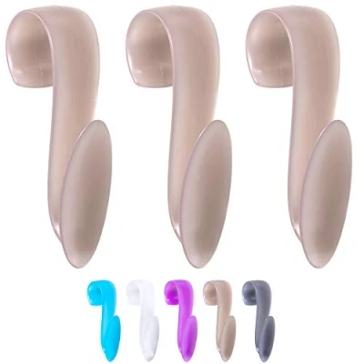 Abbildung von WELLGRO 3X Rundheizkörperhaken Top Qualität MADE IN GERMANY Haken für Handtuch Heizkörperhaken Handtuchhaken Farbe wählbar, Farbe:Braun