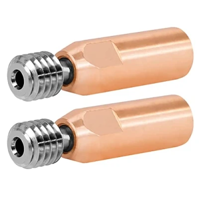Abbildung von WANGCL Heatbreak Throat für Ender 3 Hotend, Titanlegierung + Kupferlegierung, hohe Temperaturbeständigkeit, passend V2 Pro Cr10 3D Drucker, M6, 4 mm, 2 Stück