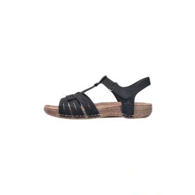 Abbildung von Rieker Damen 61461 Riemchensandalen, Schwarz, 36 EU