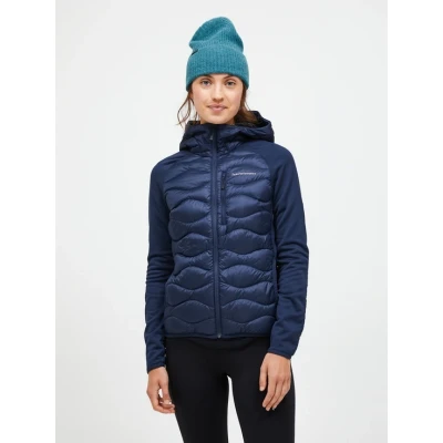 Abbildung von Peak Performance W Helium Hybrid Daunenjacke, Damen, Größe: Large, Blue shadow