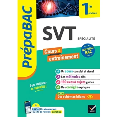 Abbildung von Prépabac SVT 1re générale (spécialité): cours, méthodes &amp; entraînement (programme de Première)
