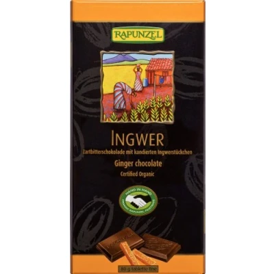 Abbildung von Rapunzel Zartbitter Schokolade Ingwer 55% 80 g