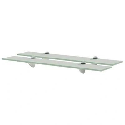 Abbildung von vidaXL 2X Regal Schwebend Wandregal Glasregal Glasboden Glasablage Badablage Wandablage Badregal Ablage Regale Bad Glas 60x10cm 8mm