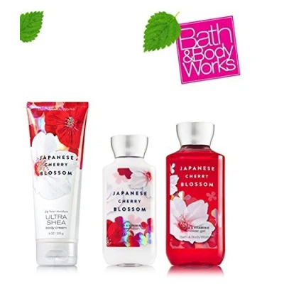 Abbildung von Bath &amp; Body Works Signature Collection &quot;Japanische Kirschblüten&quot; Geschenkset Körpercreme Duschgel Bodylotion