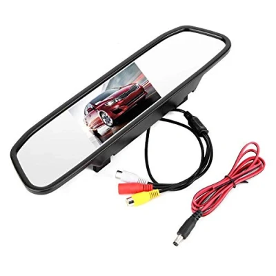 Abbildung von Auto Fahrzeug Rückspiegel Monitor LCD Rückfahrkamera 4.3in HD TFT Bildschirm 2 Kanäle Video Eingang