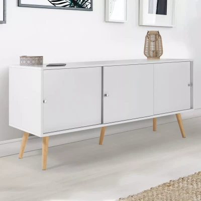 Abbildung von IDMarket Sideboard skandinavische Effie Holz, Weiß