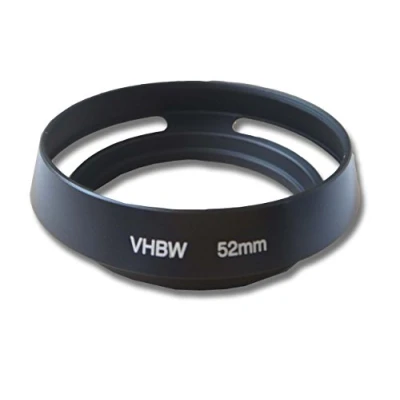 Abbildung von vhbw Gegenlichtblende für 52mm Objektiv Streulichtblende, Schwarz, Metall, rund