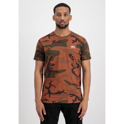 Abbildung von Alpha Industries Small LOGO Tshirt print, Herren, Größe: Large, Burned camo