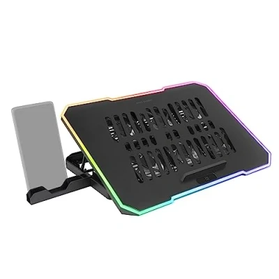 Abbildung von Mars Gaming MNBC7, Kühlsockel und Ständer 16&quot;, RGB 10 Modi, 6 Steuerbare Lüfter, Positionen Ständer, Smartphone 2 USB 2.0, Schwarz