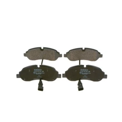 Abbildung von BOSCH 0 986 494 845 Bremsbelagsatz Low Metallic inkl. Verschleißwarnkontakt mit Anti Quietsch Blech FORD: Tourneo Custom V362 Bus
