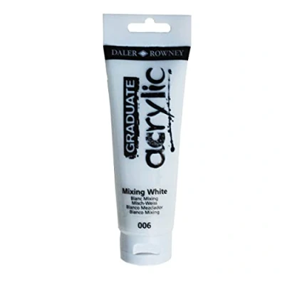 Abbildung von Daler Rowney Graduate Acrylfarbe 120 ml Mixing White