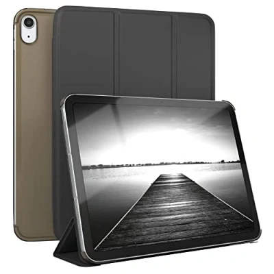 Abbildung von EAZY Case Schutzhülle für iPad 10. Generation 2022 Hülle 10.9 Zoll Smart Cover Tablet Smartcase zum Aufstellen Klapphülle mit Standfunktion Sleep Wake Up Funktion Tasche Kunstleder Etui Schwarz