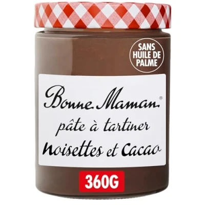 Abbildung von Bonne Maman Haselnüsse &amp; Kakao Schokoladenaufstrich aus Frankreich 360 Gramm Glas