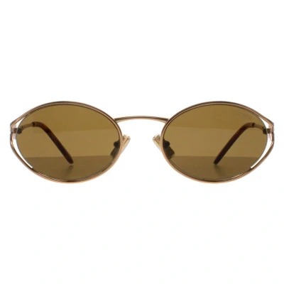 Abbildung von Miu Damen MU 52YS 7OE01T Gläser SONNENBRILLEN Metall Gold Braun Rund Normal