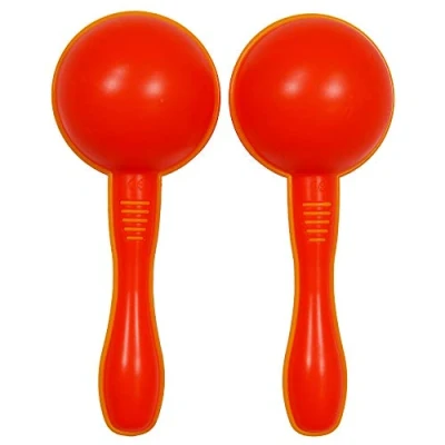 Abbildung von A Star Plastic Maracas Red Pair 16 cm Shaker Rassel, Percussion Rhythmus Instrument