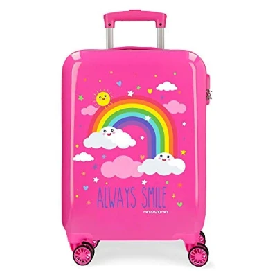 Abbildung von Enso Arcoiris Always Smile Kabinenkoffer Rosa 38x55x20 cms Hartschalen ABS Kombinationsschloss 35L 2,3Kgs 4 Räder Handgepäck