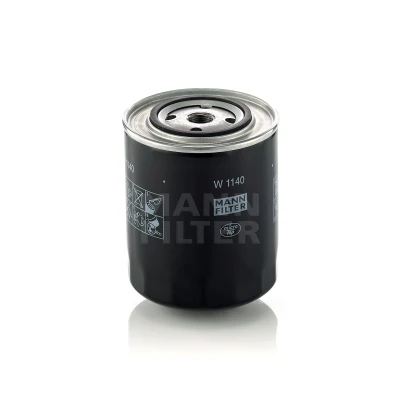 Abbildung von MANN FILTER W 1140 Ölfilter 3/4 16 UNF mit einem Rücklaufsperrventil Anschraubfilter IVECO: MK, FIAT: 130 Limousine