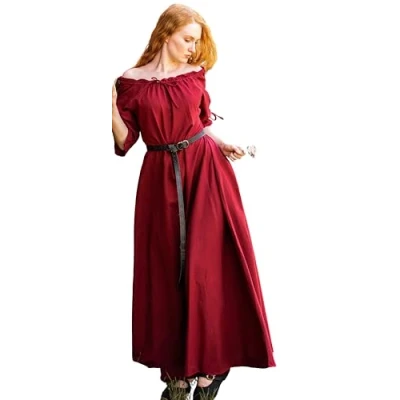 Abbildung von Leonardo Carbone Ritter Kostüm Bodenlanges Kurzarmkleid Rot &quot;Melisande&quot; L
