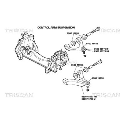 Abbildung von TRISCAN 8500 15835 Querlenkerlager Gummimetalllager Querlenker IVECO: DAILY 4 Kasten/Kombi