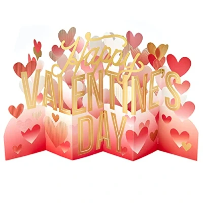 Abbildung von Hallmark Jumbo Valentinstagskarte 3D Pop Up Herz Design