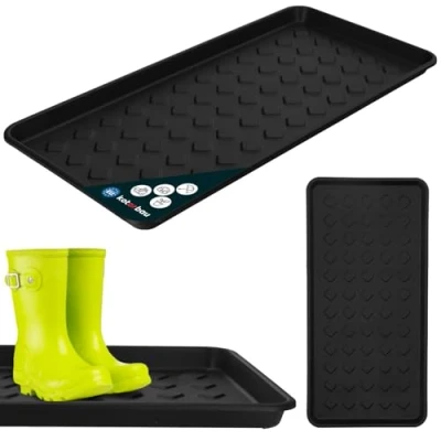 Abbildung von KOTARBAU® Schuhabtropfschale schmal Schwarz 72 x 35 cm Schuhablage für den Flur &amp; Empfang Schuhwanne Schuhmatte Abtropfmatte Abtropfschale Schuhe Schuhabtropfmatte