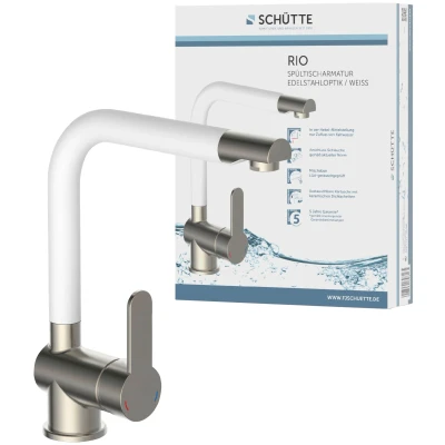 Abbildung von Schütte Spültischarmatur &quot;RIO Schütte&quot;, Wasserhahn mit Energiesparfunktion, 360 schwenkbare Mischbatterie
