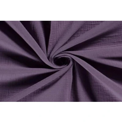 Abbildung von maDDma Stoff 50x130cm Musselin uni Meterware Mulltuch, violett