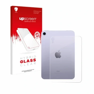 Abbildung von upscreen Schutzglas für Apple iPad Mini 7 WiFi Cellular 2024 (Rückseite) Schutzfolie, Glas Folie [Klar, 9H Panzerschutz, Anti Fingerprint]