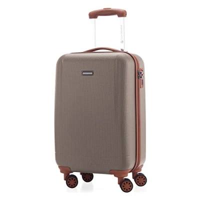 Abbildung von HAUPTSTADTKOFFER Handgepäck Hartschalen Koffer Trolley Rollkoffer Reisekoffer, TSA 58 cm, 38 L, Champagner