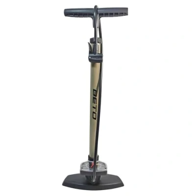 Abbildung von Beto Fahrradpumpe Standpumpe Luftpumpe Fahrrad Fußpumpe mit Manometer alle Ventile Dunlop Französisches Auto Ventil Hochdruck 11 bar/160 psi by Red Loon
