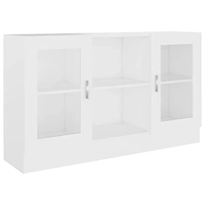 Abbildung von vidaXL Vitrinenschrank Sideboard Kommode Anrichte Vitrine Schrank Beistellschrank Mehrzweckschrank Standschrank Weiß 120x30,5x70cm Holzwerkstoff