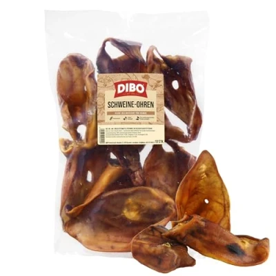 Abbildung von DIBO Schweineohren, 10 Stück im Beutel, der kleine Naturkau Snack oder Leckerli für Zwischendurch, Hundefutter, Qualitätskauartikel ohne Chemie