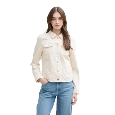Abbildung von TOM Tailor Denim Jeansjacke, Damen, Größe: Medium, Off white