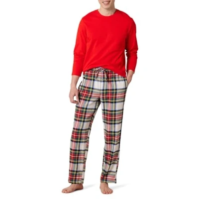 Abbildung von Amazon Essentials Herren Pyjama Nachtwäsche Set Aus Weichem Flanell (Erhältlich In Übergröße), Rot Tartan Plaid, M