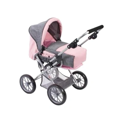 Abbildung von Kombi Puppenwagen &quot;LENI&quot; Melange grau rosa