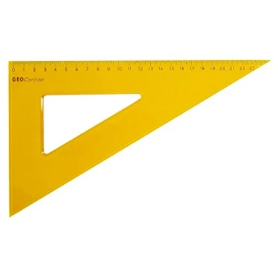 Abbildung von Aristo AR22625 Contrast Dreieck 60 (Hypotenuse 30 cm, Tuschekanten, Kunststoff) kontrastverstärkendes orange
