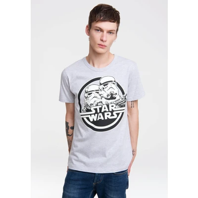 Abbildung von Logoshirt STAR WARS Stormtrooper Tshirt print greymelange, Herren, Größe: Large, Grey melange