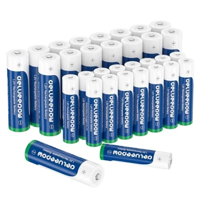 Abbildung von Delyeepow Akkus AA 3300mAh Batterien 16 Stück, AAA 1100mAh Wiederaufladbare NI MH Hohe Kapazität, 1200 Zyklen 1,2V
