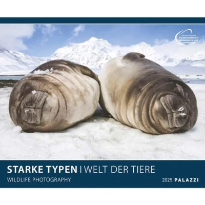 Abbildung von PALAZZI Starke Typen 2025 Wandkalender, 70x50cm, Posterkalender mit brillanten Aufnahmen von WIldtieren, wunderbare Porträts und Momentaufnahmen, ... Kalendarium: Wildlife Photography