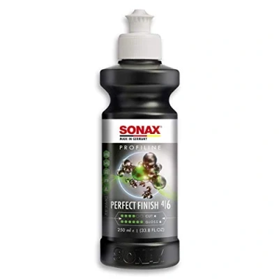 Abbildung von SONAX PROFILINE PerfectFinish (250 ml) Finishpolitur zum 1 stufigen Polieren von lokal ausgeschliffenen Lackschäden wie Staubeinschlüssen oder Läufern, Art Nr. 02241410