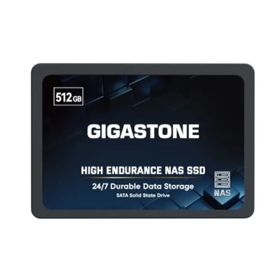 Abbildung von Gigastone NAS SSD 512GB Enterprise Festplatte TLC Hohe Dauerhaltbarkeit Server für 24/7 Dauerbetrieb Systeme RAID 2,5 Zoll SATA III Internes Festkörper Laufwerk Caching