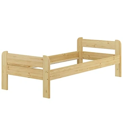 Abbildung von Erst Holz Bettrahmen Kieferbett Natur 90x200 Einzelbett Massivholz Bettgestell ohne Rollrost 60.39 09 oR