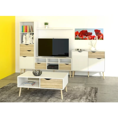 Abbildung von Home affaire Couchtisch &quot;Oslo, Beistelltisch, Sofatisch, Kaffeetisch, Wohnzimmertisch&quot;, mit 2 Ebenen, 1 Schublade, offenes Fach, Breite 99 cm