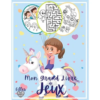 Abbildung von Mon grand Livre de Jeux Filles: d&#039;activités pour filles 4 8 ans: Trouve les différences, Dessins point par point, coloriage, labyrinthe....
