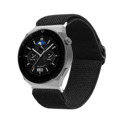 Abbildung von kwmobile Uhrenarmband Armband für Huawei Watch GT3 46mm / Pro 46mm, Nylon Fitnesstracker Sportarmband Band Innenmaße von 14 22 cm