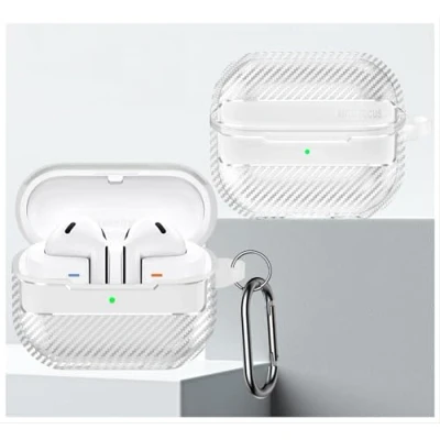 Abbildung von GIOPUEY Hülle Kompatibel mit Samsung Galaxy Buds 3/3 Pro, TPU Stoßfeste Schutzhülle, Ultradünn, Kein Geruch, Silikon Clear