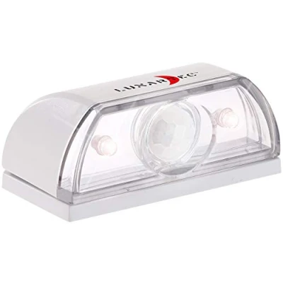 Abbildung von Lunartec Treppenlicht: Mini LED Treppenleuchte &amp; Nachtlicht, PIR Bewegungssensor, 5 lm, 0,12W (Treppenbeleuchtung Batterie, Treppenlicht Bewegungsmelder batteriebetrieben)
