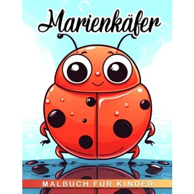Abbildung von Malbuch für Kinder mit Marienkäfern: 30 Ausmalbilder einem winzigen Käfer zum Ausmalen und Entspannen Erwachsene. Perfektes Geschenk zur Entspannung.
